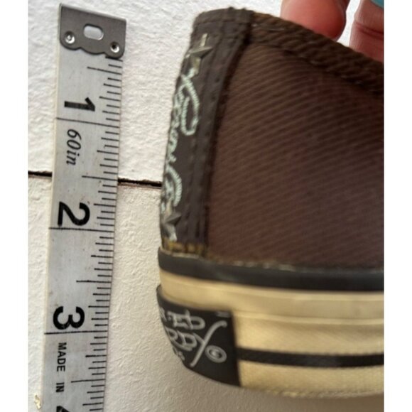 Ed Hardy Born Free Brown Leather Sneakers Adult Unisex/Women Size 10 (READ) - Picture 7 of 16